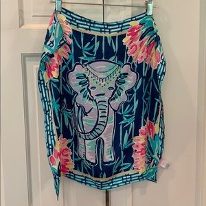 Lilly Pulitzer Silk Scarf, Elephant Bright Colors